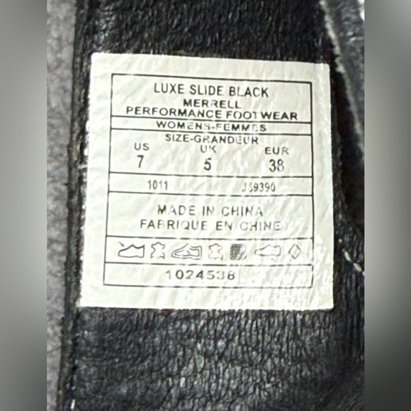 MERRELL Luxe Slide Sandal Womens Size 10 Black Strappy Slip On Cushioned Comfort - Picture 12 of 12